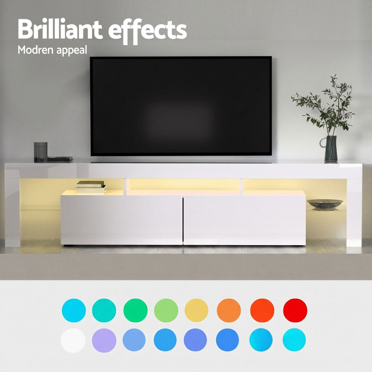 Derby 189cm TV Unit and Coffee Table Set, White