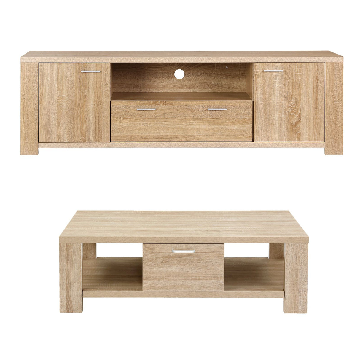 Healesville TV Unit and Coffee Table Set, Pine