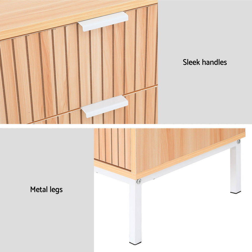 Burradoo 3 Drawer Lowboy, Pine and White view 7