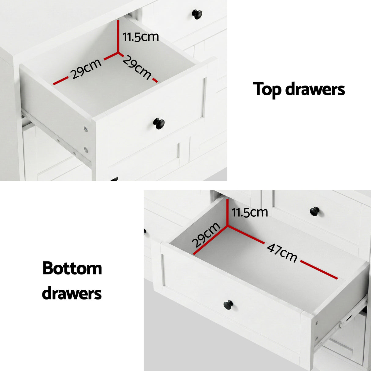 Renwick 7 Drawer Chest of Drawers, White