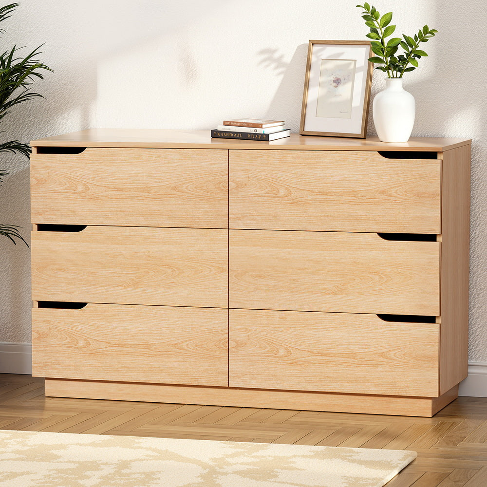 Wilton 6 Drawer Lowboy, Pine