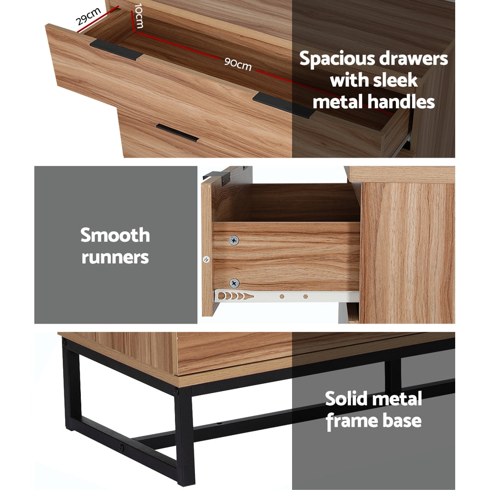 Robertson 4 Drawer Chest of Drawers, Rust Oak view 7