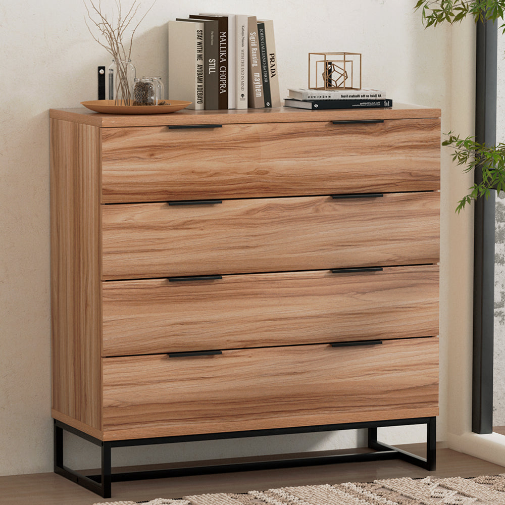 Robertson 4 Drawer Chest of Drawers, Rust Oak