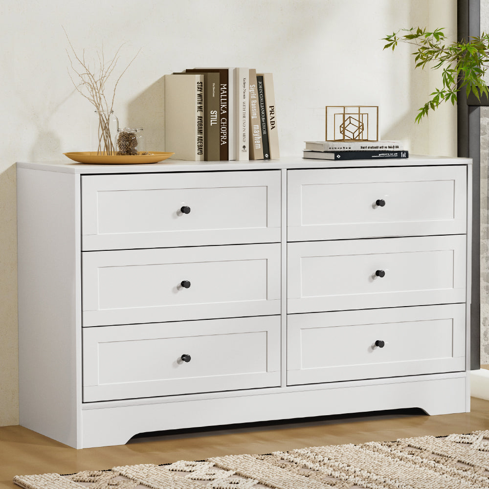 Mittagong 6 Drawer Lowboy, White