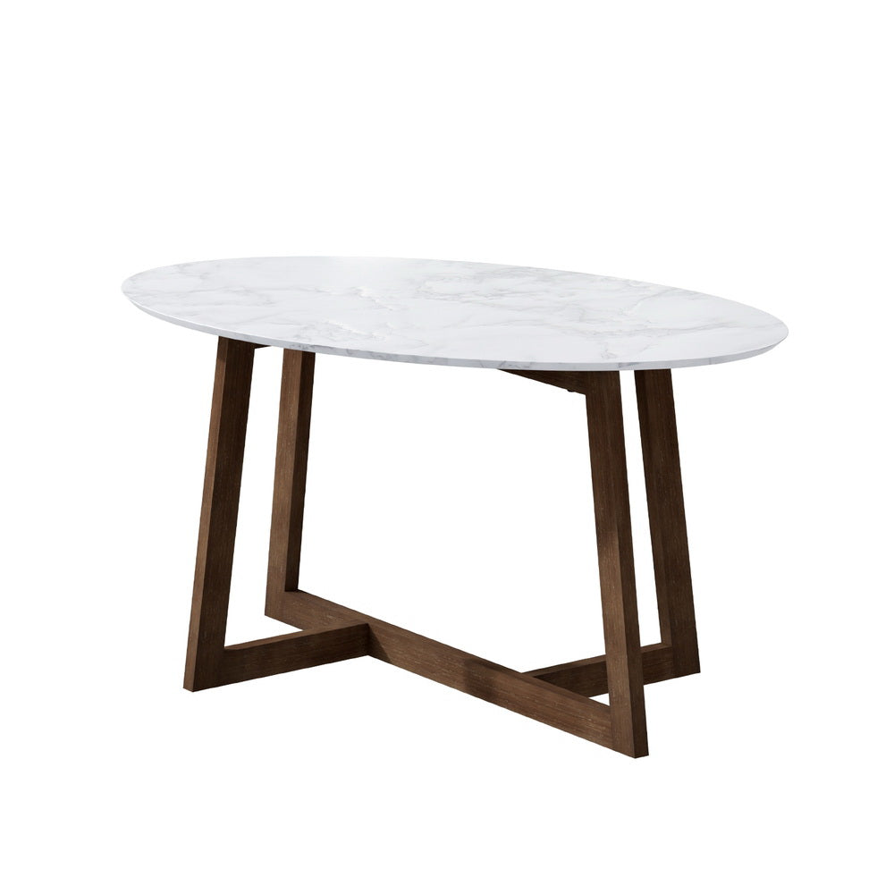 Wandin Oval Coffee Table, Marble Effect