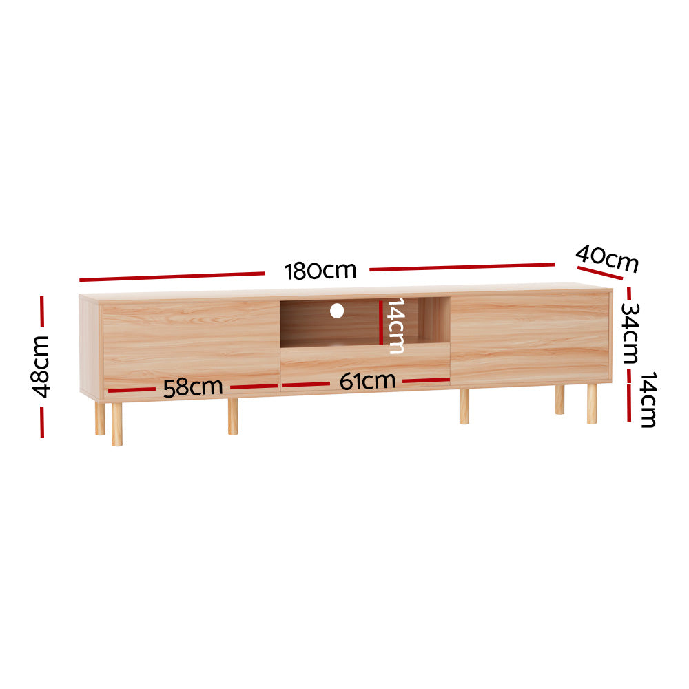 Sisters Beach 180cm Entertainment Unit, Pine