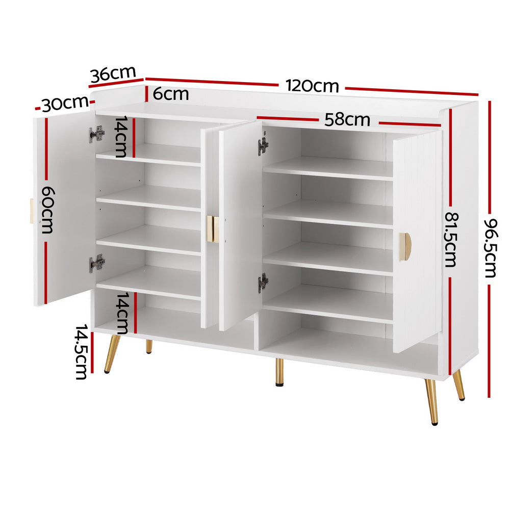 Beaufort 5 Tier Shoe Rack, White image 3