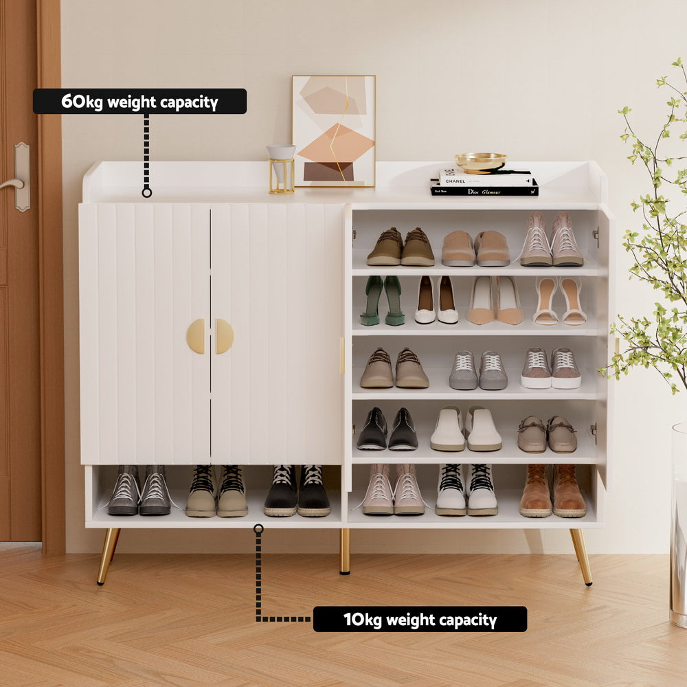 Beaufort 5 Tier Shoe Rack, White image 6