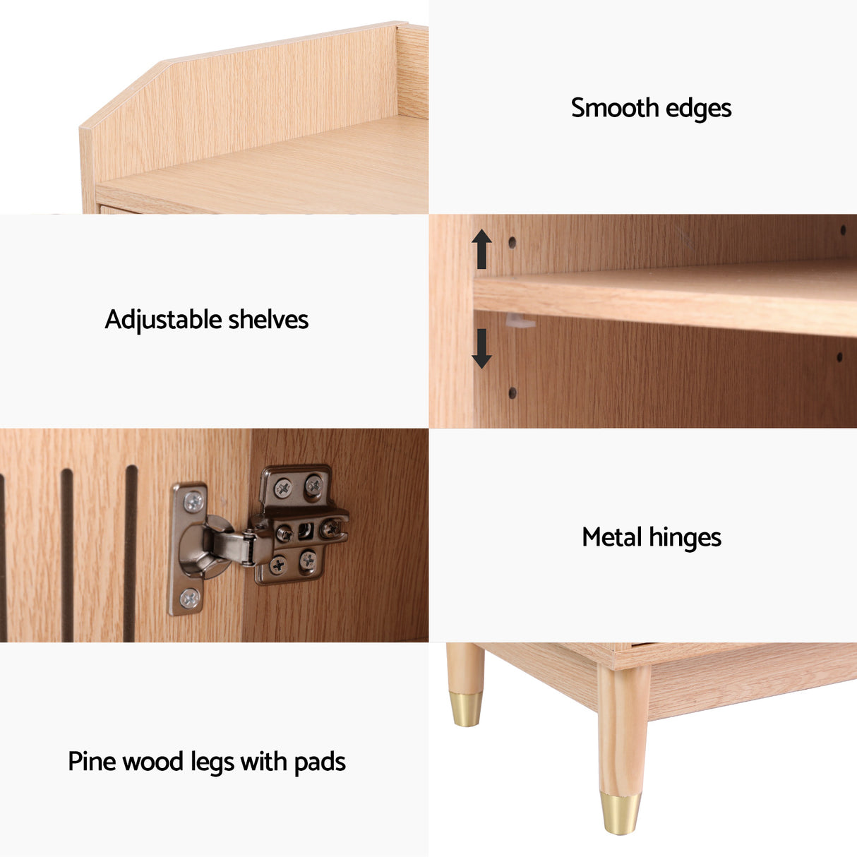 Mortlake 26 Pair Shoe Cabinet, Pine