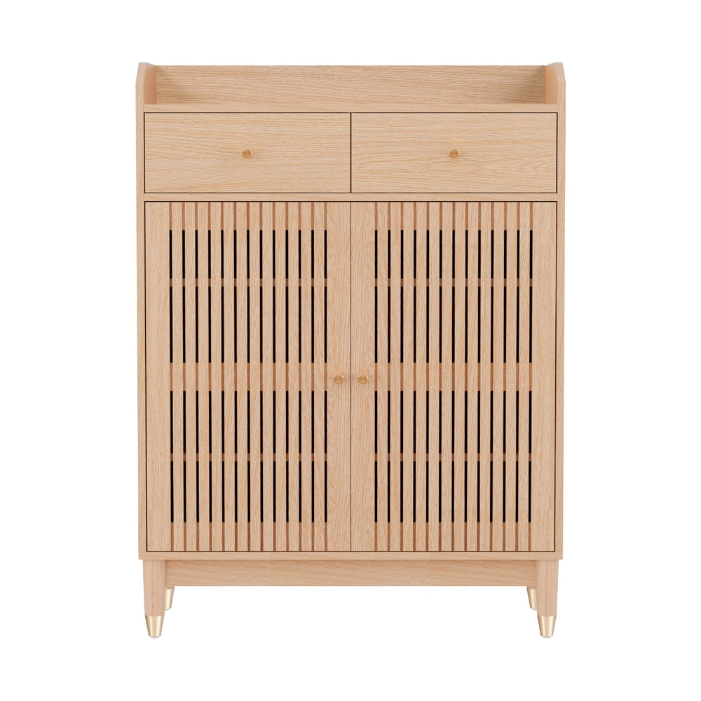 Black Range 4 Tier Shoe Cabinet, Pine image 4