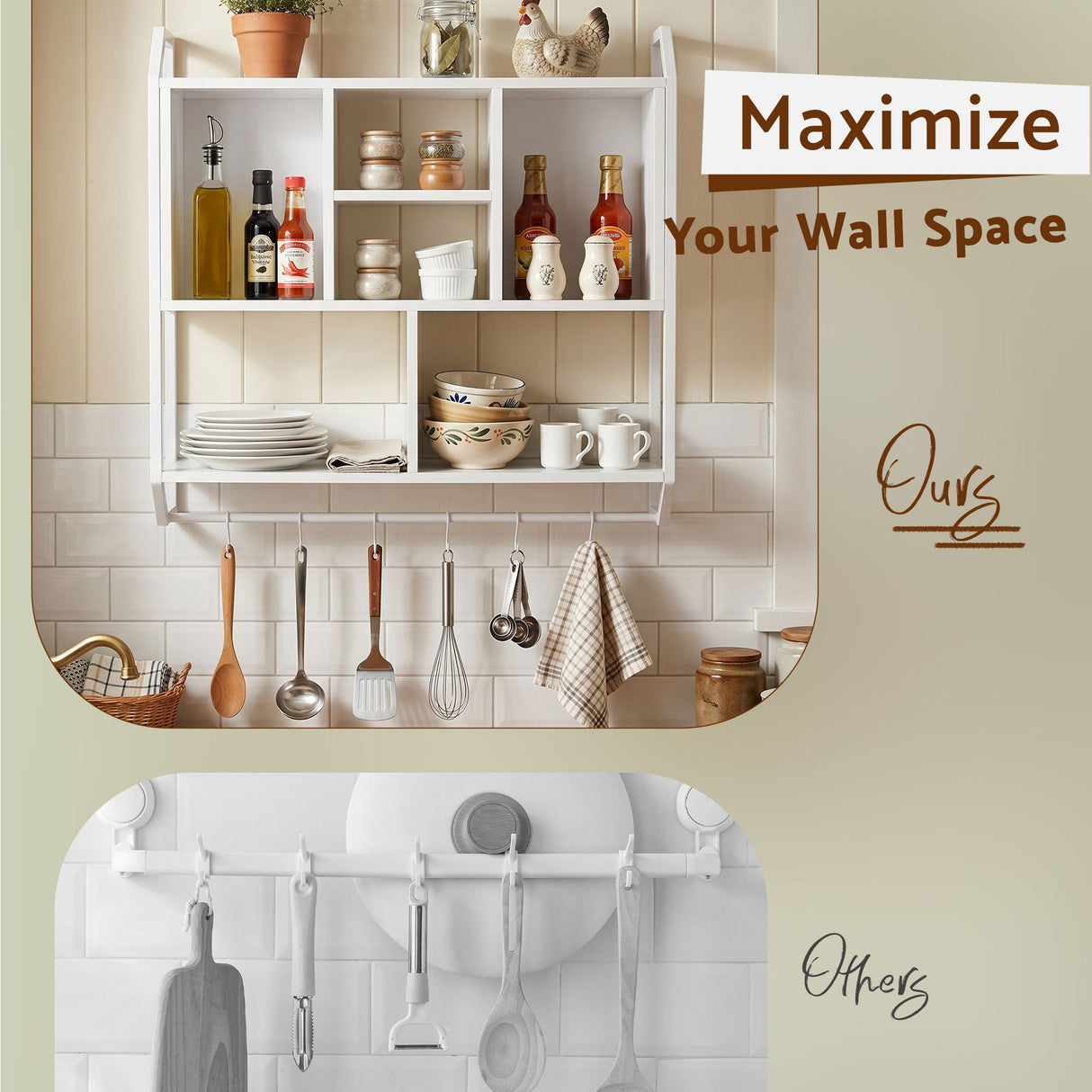 Kensington Floating Wall Shelf, White