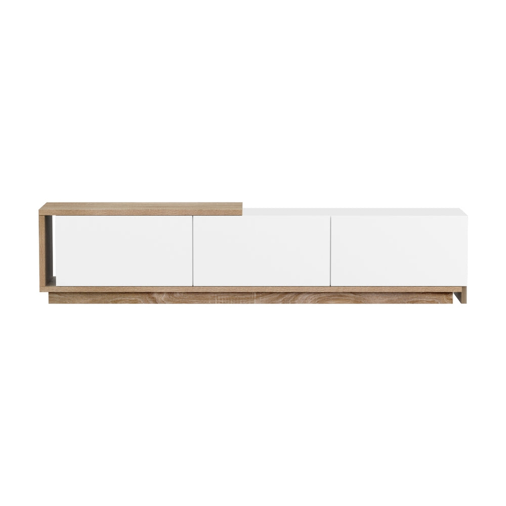 Railton 190cm Extendable TV Unit, Oak and White