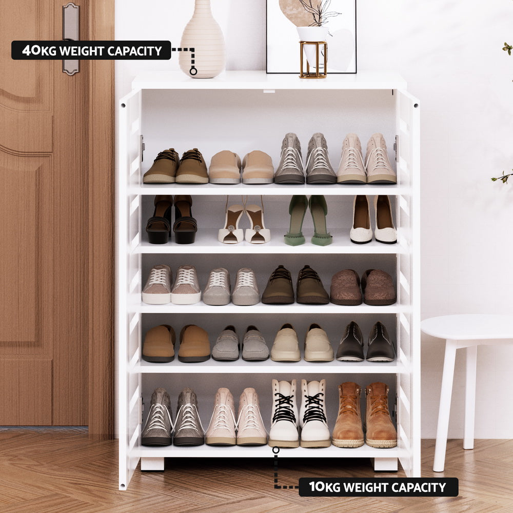 Fyans Creek 5 Tier Shoe Cabinet, White image 7