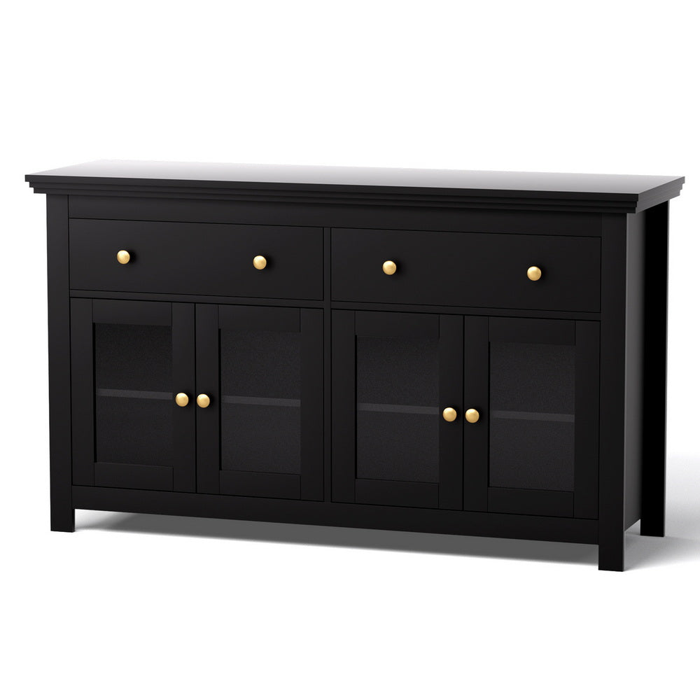 Mildura 2 Door 2 Drawer Buffet Sideboard, Black