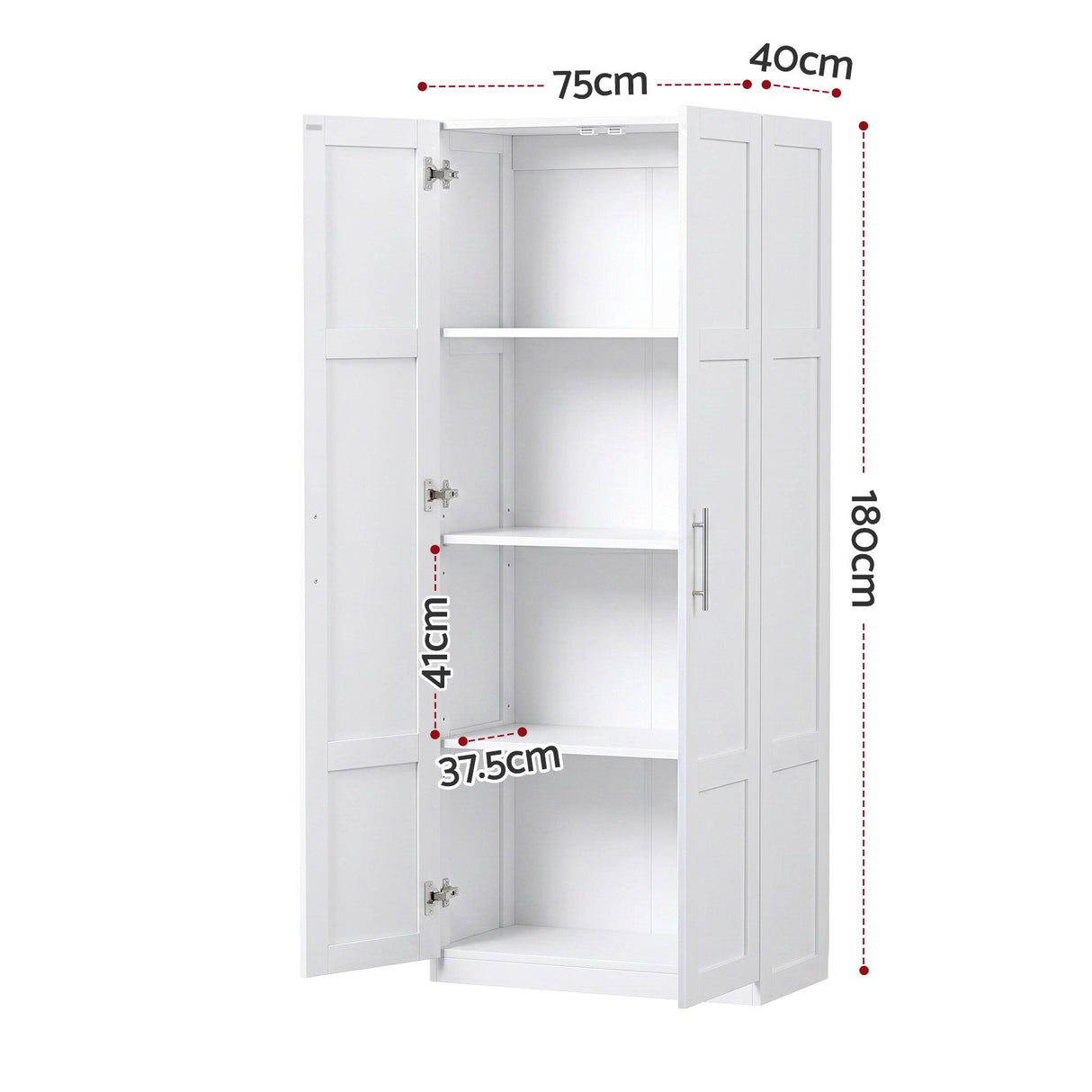 Renmark 2 Door Buffet Sideboard, White 2pcs