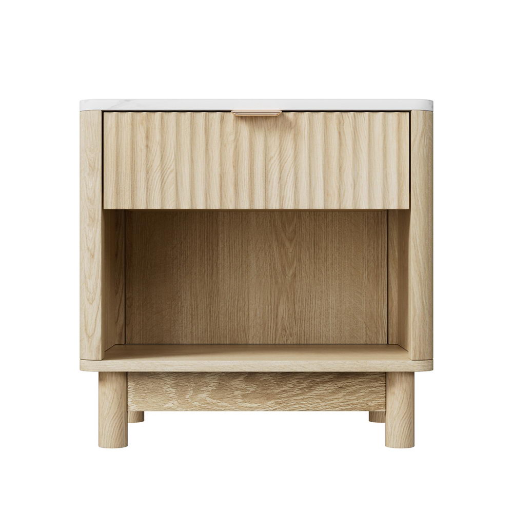 Woodburn 1 Drawer Bedside Table, White