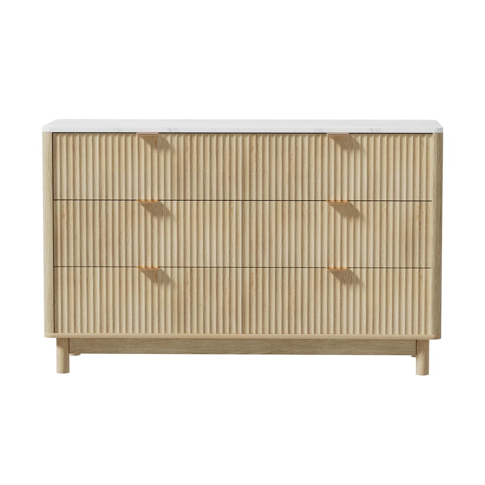6 Drawer Chest of Drawers Dresser in Pine