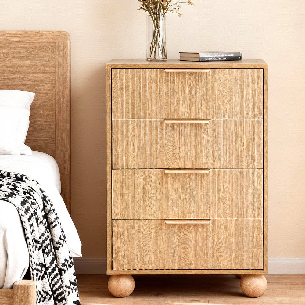 Bundanoon 4 Drawer Tallboy, Pine