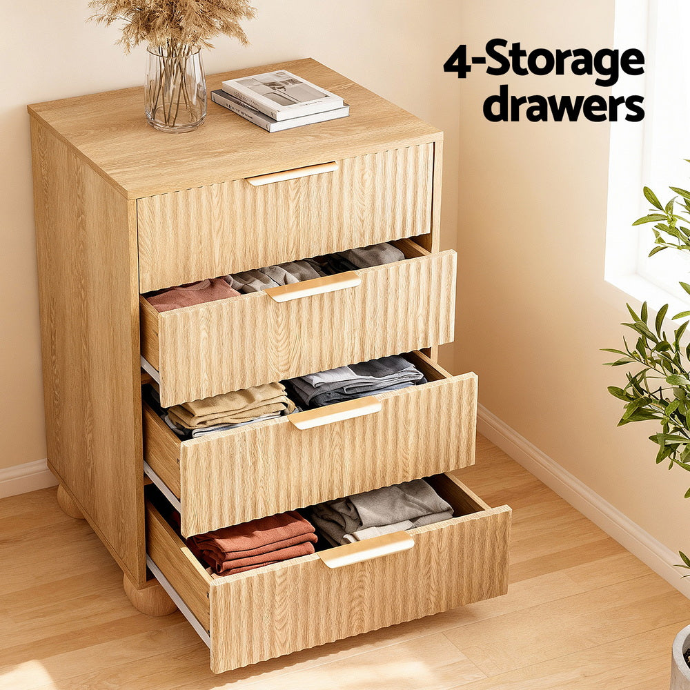 Bundanoon 4 Drawer Tallboy, Pine view 4