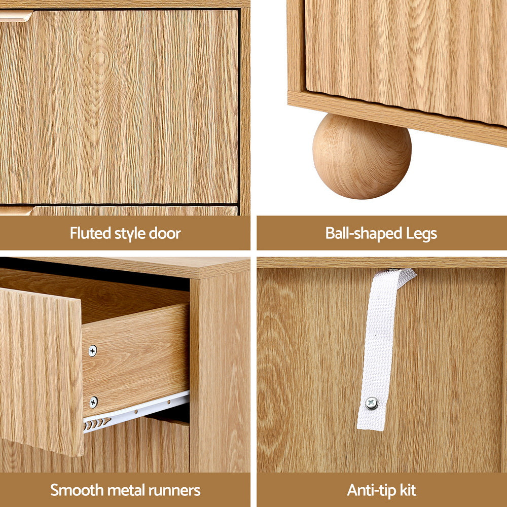Bundanoon 4 Drawer Tallboy, Pine view 5