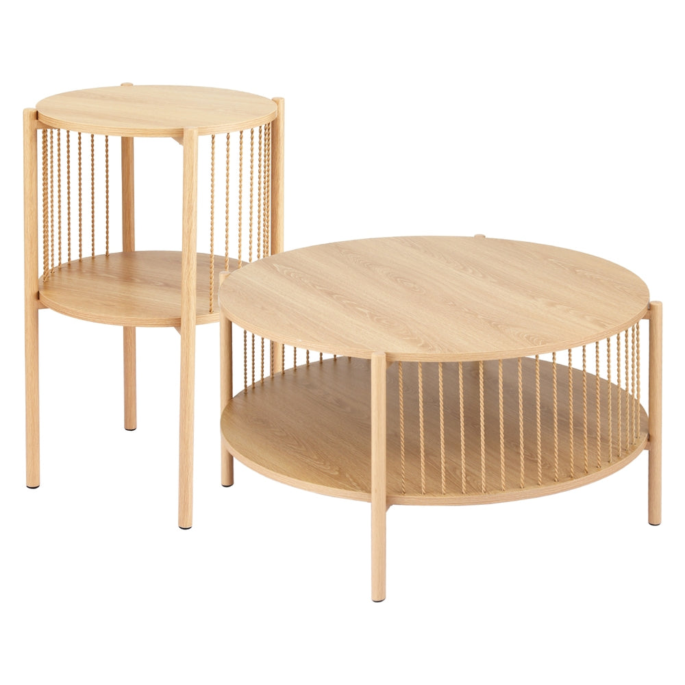 Chum Creek pine wood coffee table in a modern living room