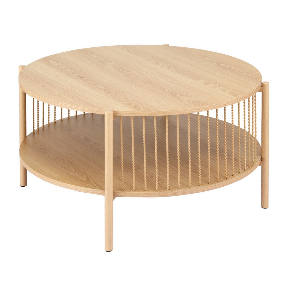 Chum Creek pine wood coffee table in a modern living room