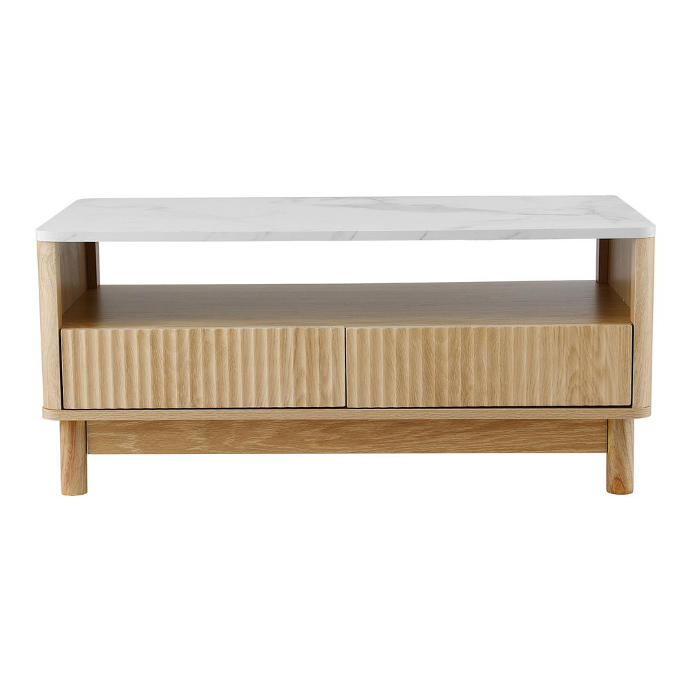 Toolangi Coffee Table, Wood and White