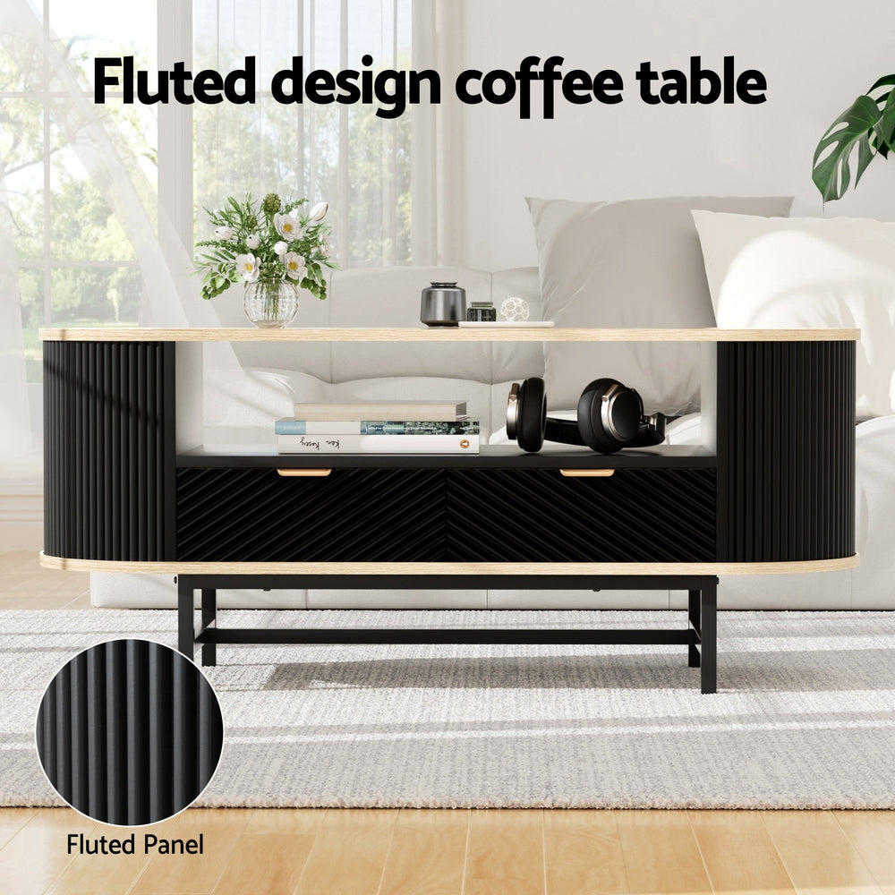 Christmas Hills Coffee Table, Wood and Black