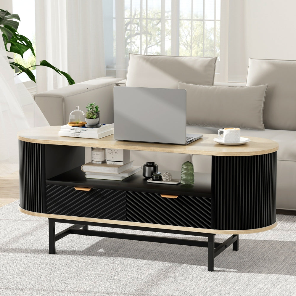 Christmas Hills Coffee Table, Wood and Black