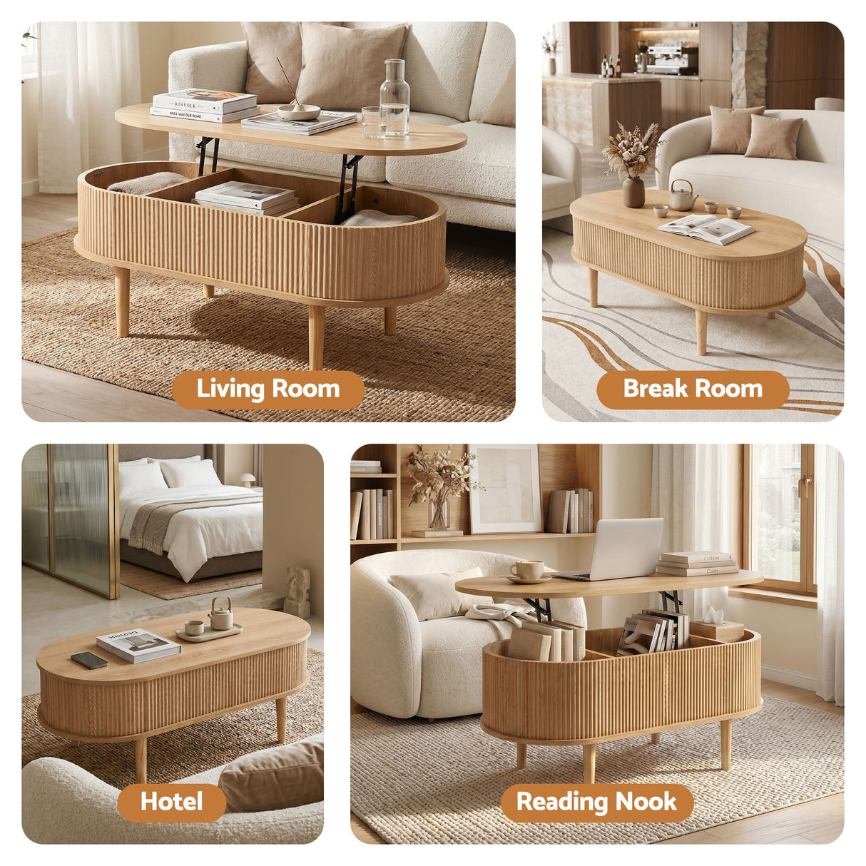 Yering Lift Top Coffee Table, Natural