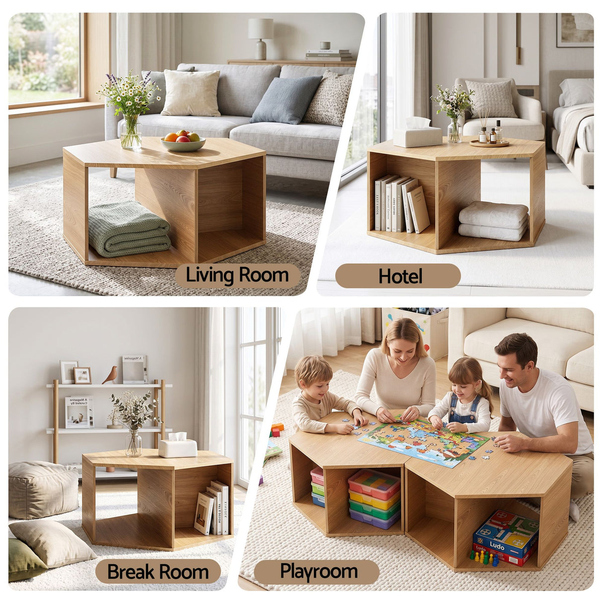 Warburton Coffee Table, Oak