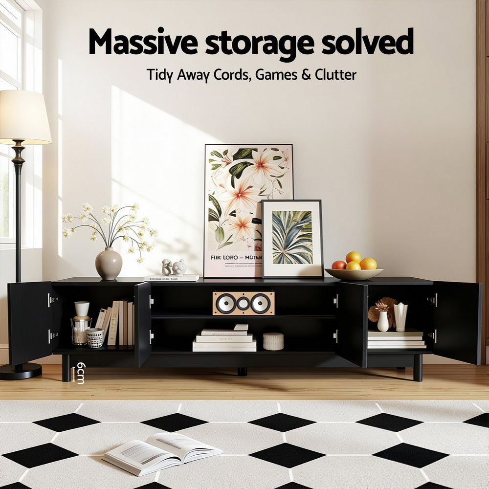 George Town 180cm Entertainment Unit, Black