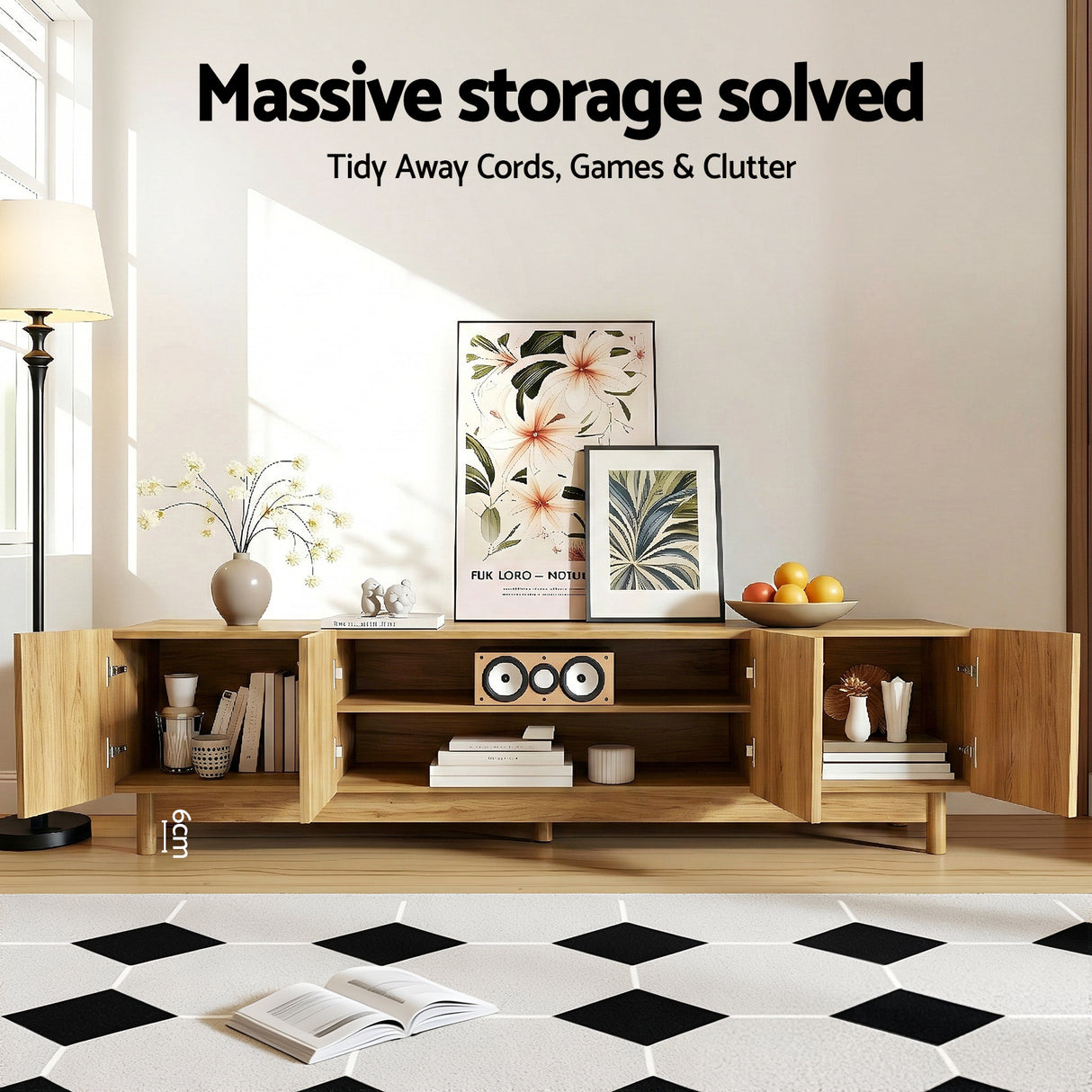 George Town 180cm Entertainment Unit, Pine