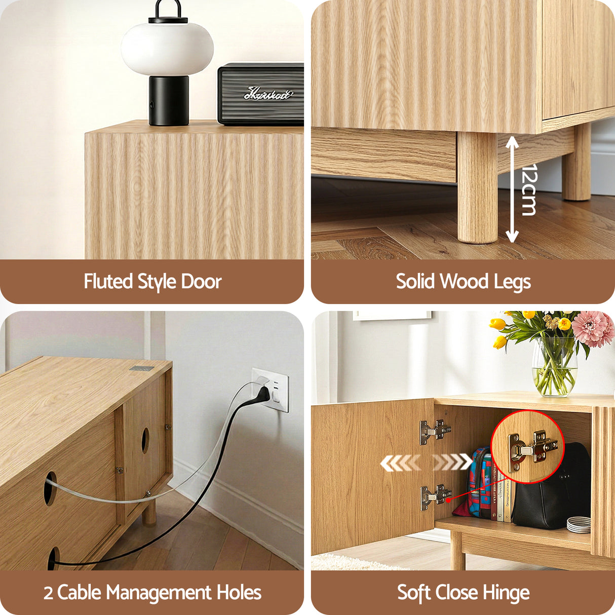 George Town 180cm Entertainment Unit, Pine