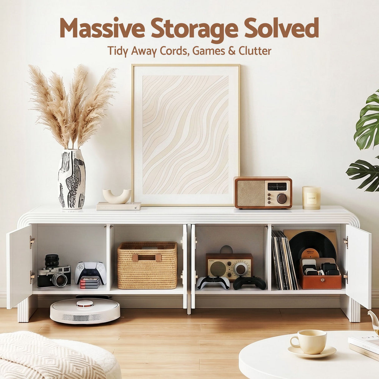 Scottsdale 180cm Entertainment Unit, White