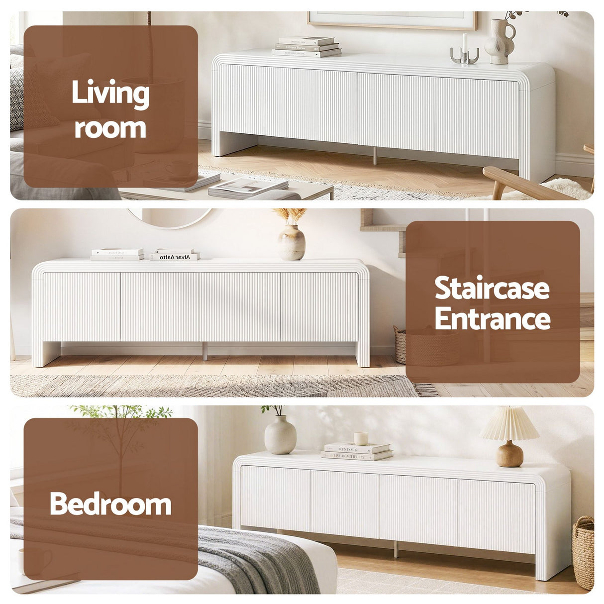 Scottsdale 180cm Entertainment Unit, White