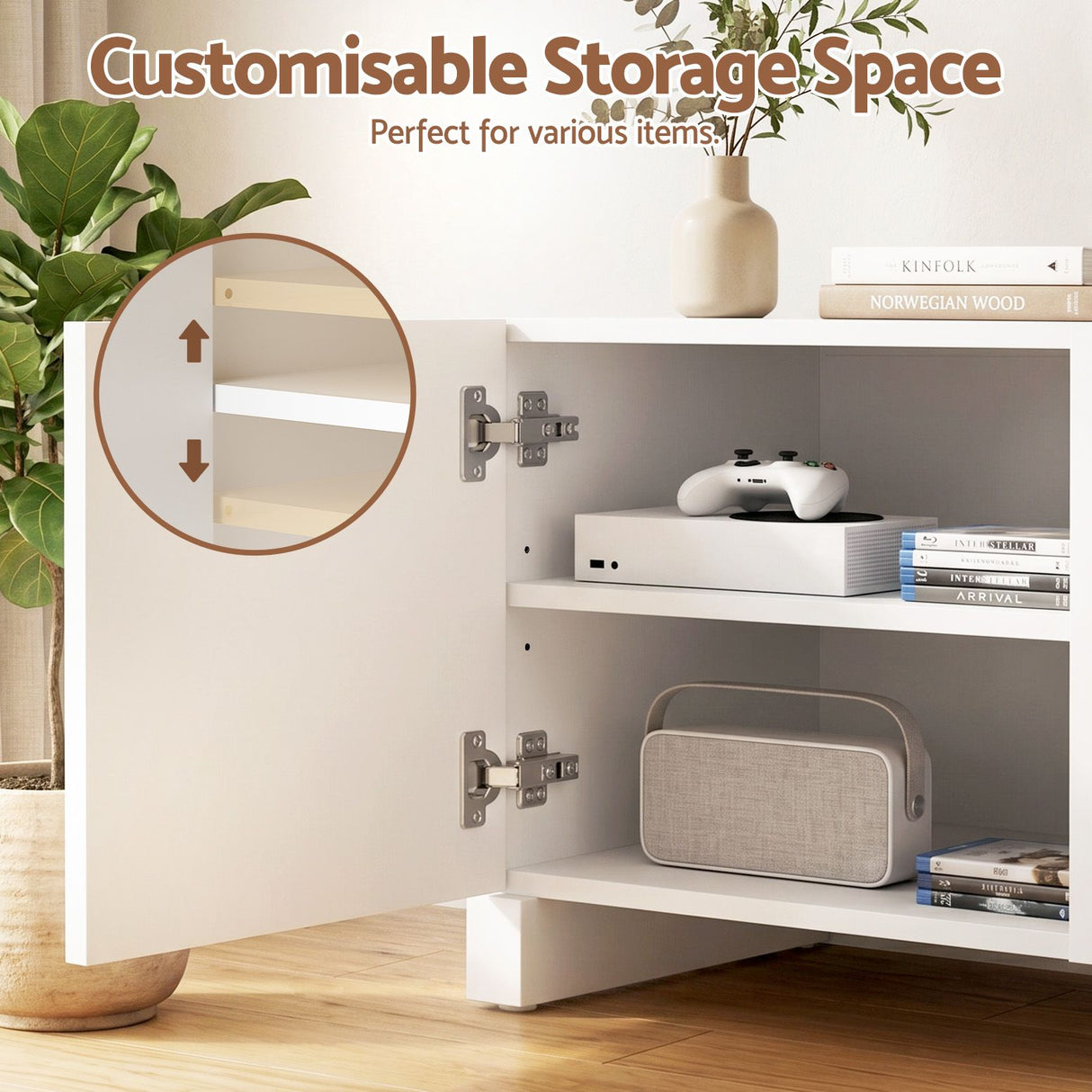 Scamander 180cm Entertainment Unit, White