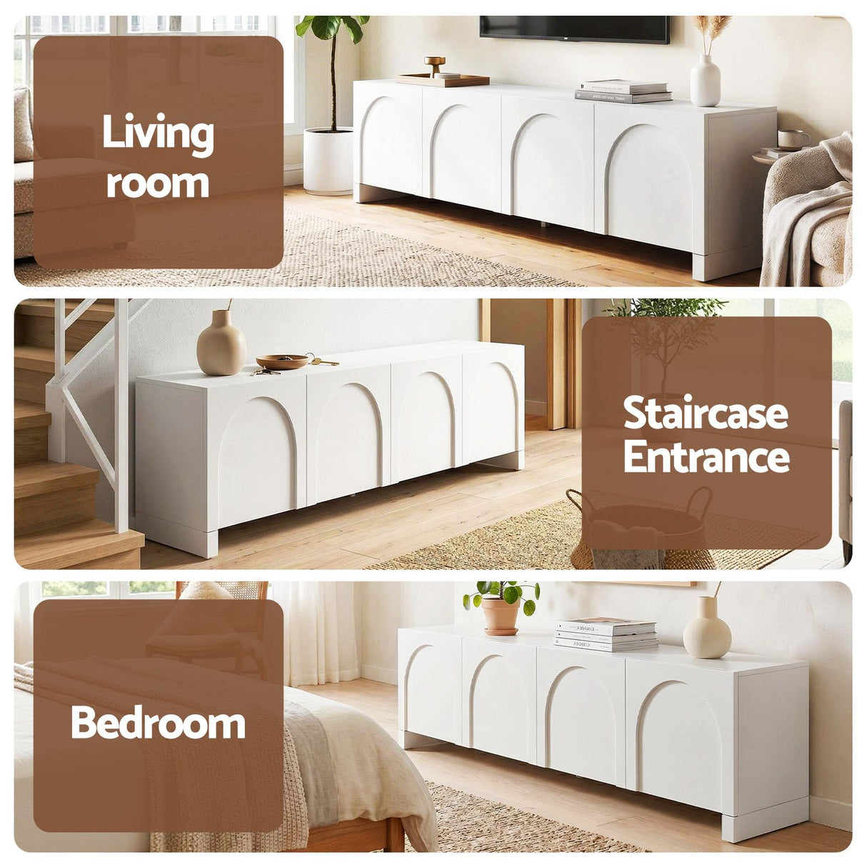 Scamander 180cm Entertainment Unit, White