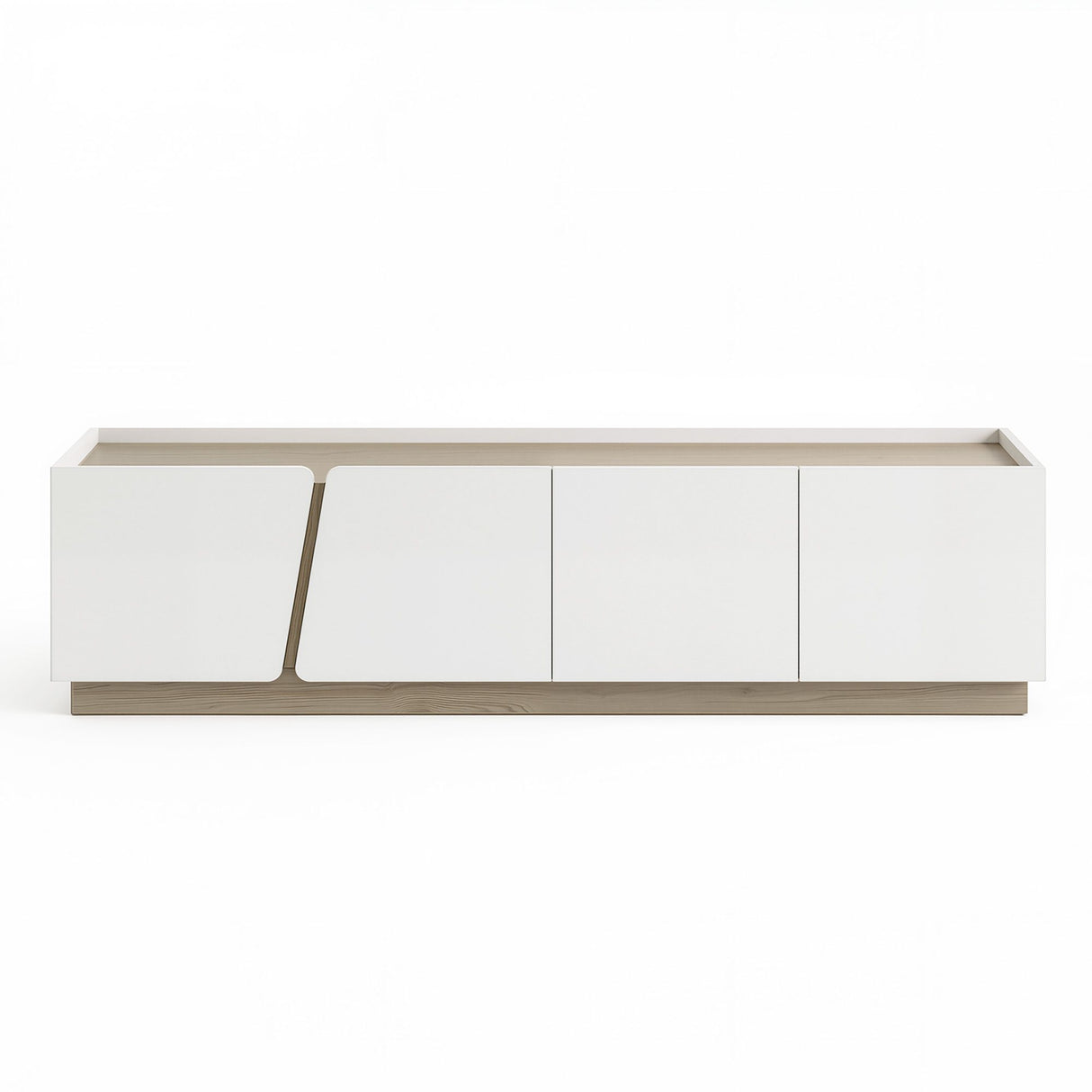 St Marys 180cm Entertainment Unit, White and Oak