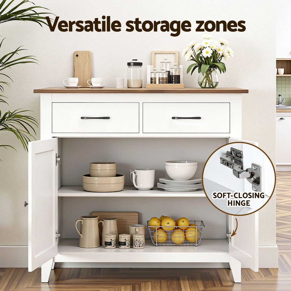 Cobdogla 2 Drawer Buffet Sideboard, White