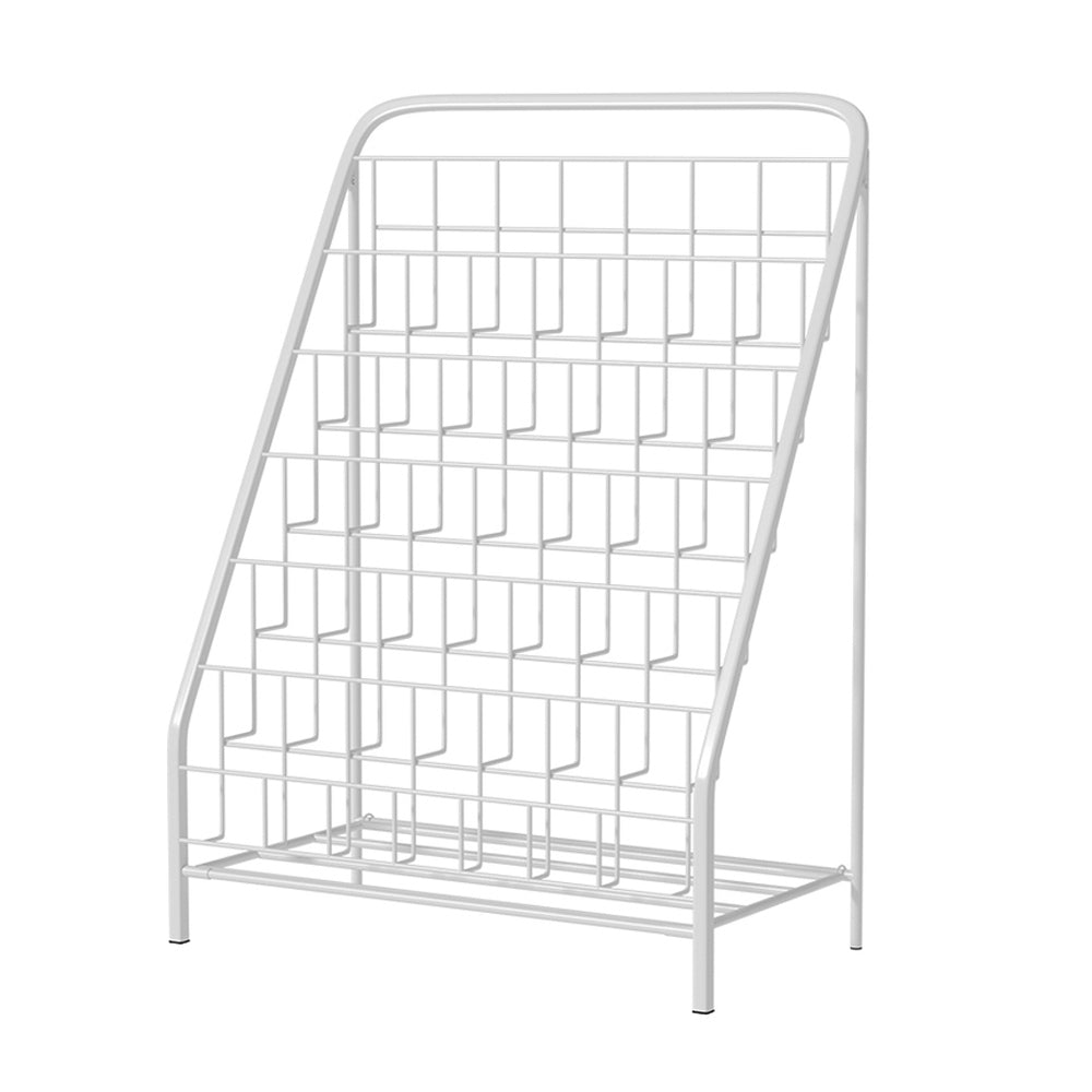 Kids Foldable Bookshelf, 6 Tier White