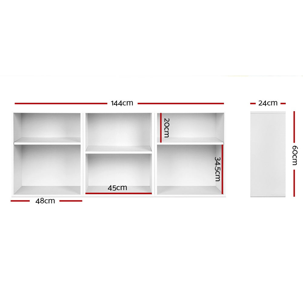 Parkside 3 Piece Bookshelf, White