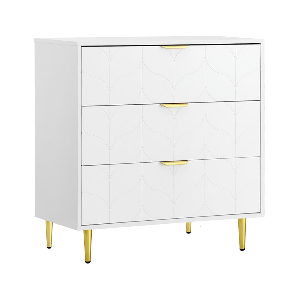 Maldon 3 Drawer Chest of Drawers, White