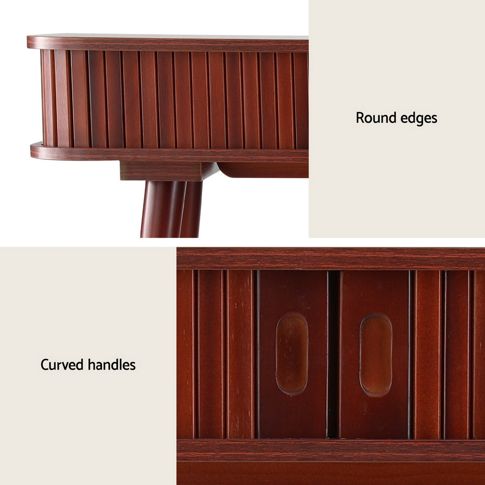 Artiss ARNO 120cm Console Table with 2 Drawers — Particle Board, Pinewood Legs — Allure Home Collections