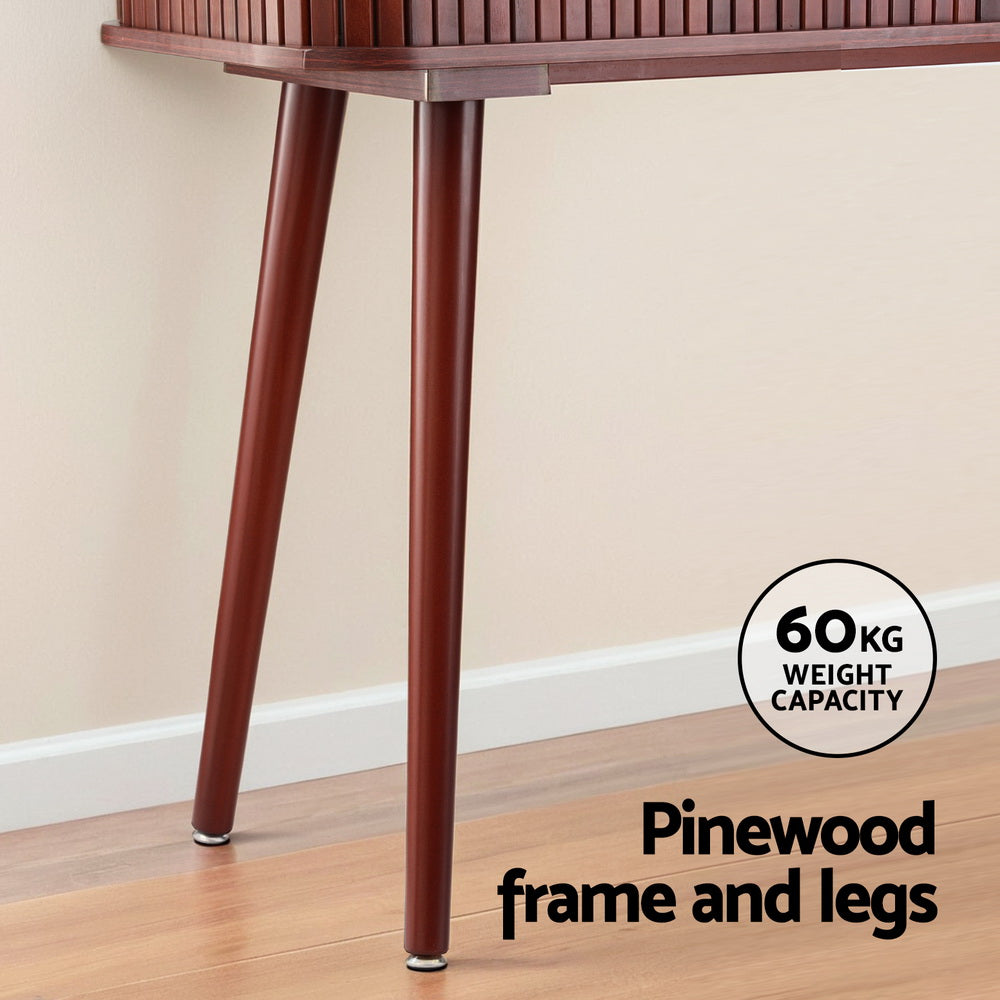 Artiss ARNO 120cm Console Table with 2 Drawers — Particle Board, Pinewood Legs — Allure Home Collections