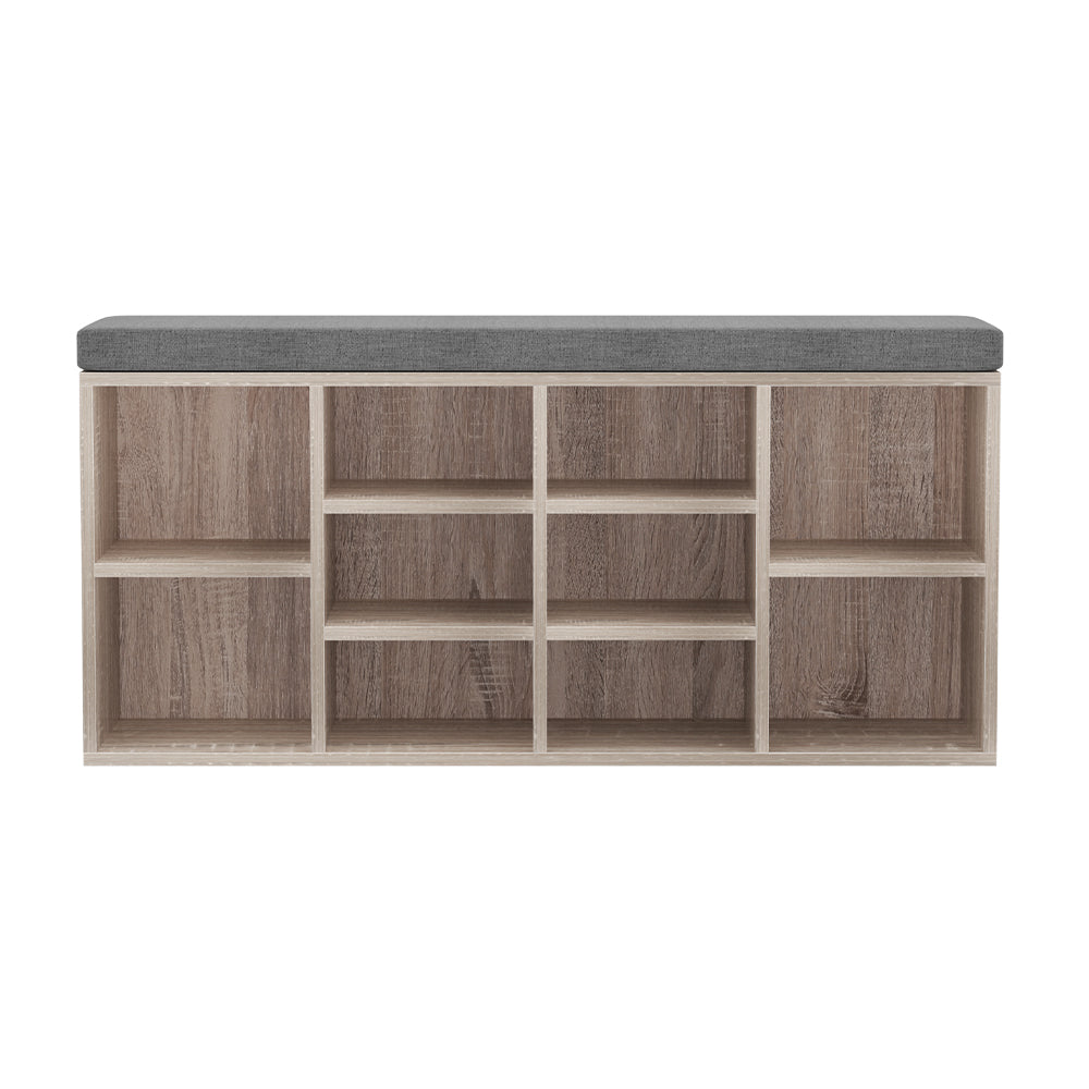 Artiss BOA Pine Shoe Rack Cabinet Bench — Fabric Seat, 2-in-1 Design — Allure Home Collections