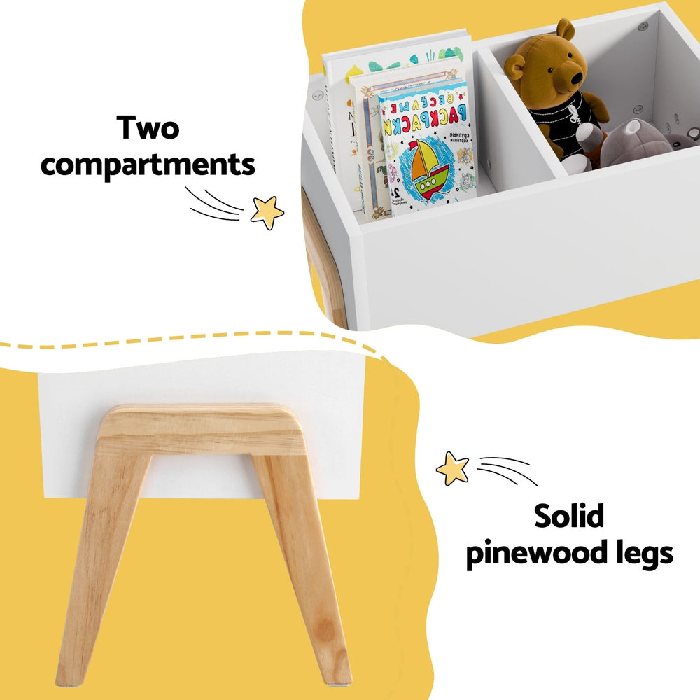 Kids toy box storing books and toys