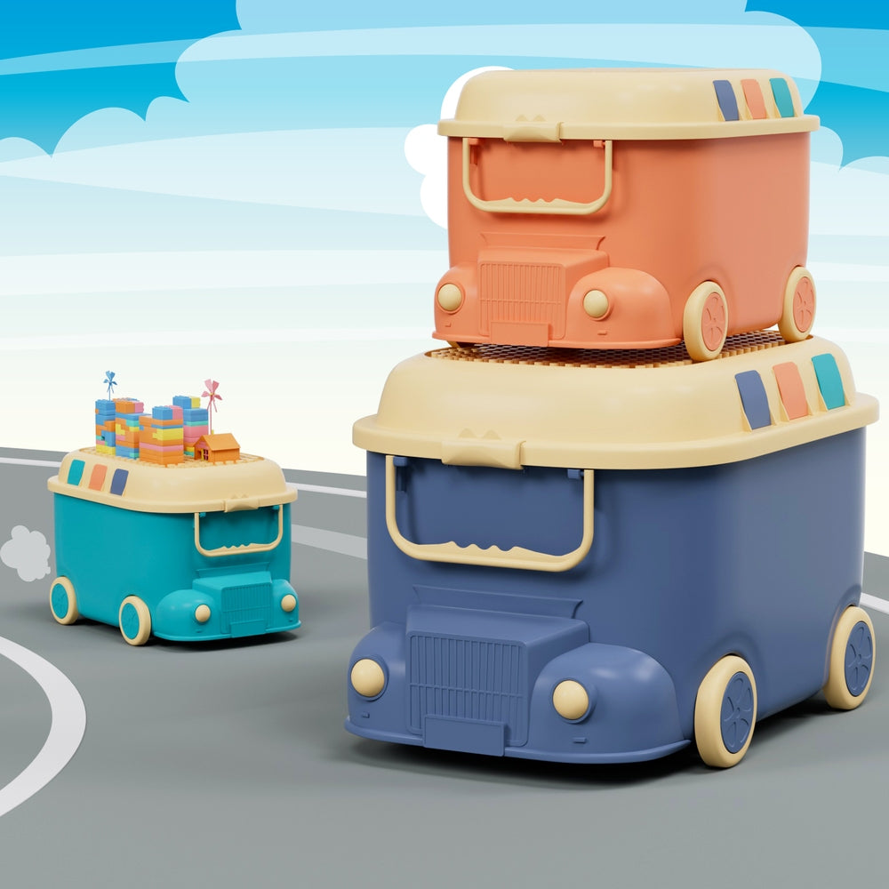 Kids car toy organiser box set