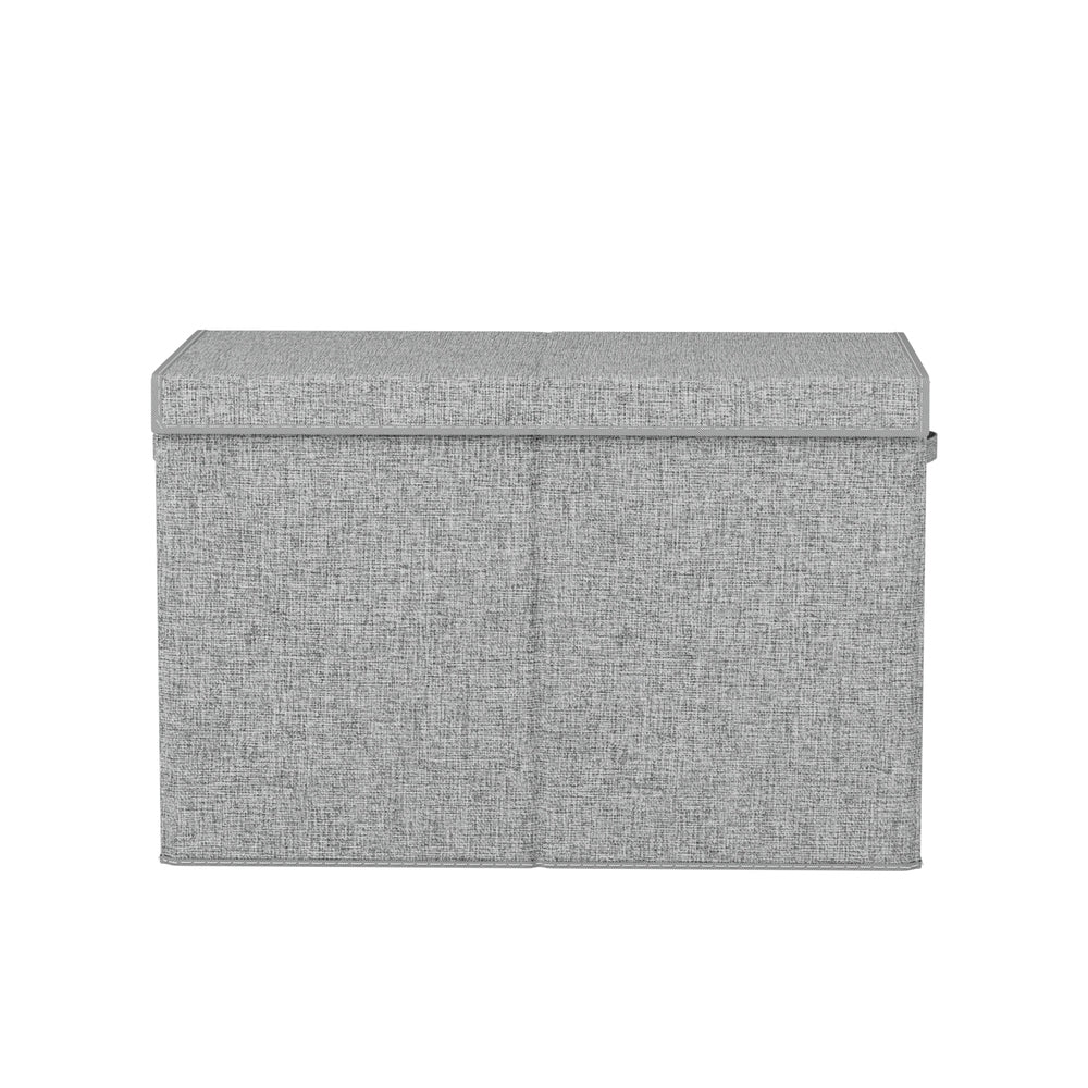 Large Toy Box Chest with Flip Top Lid, Grey