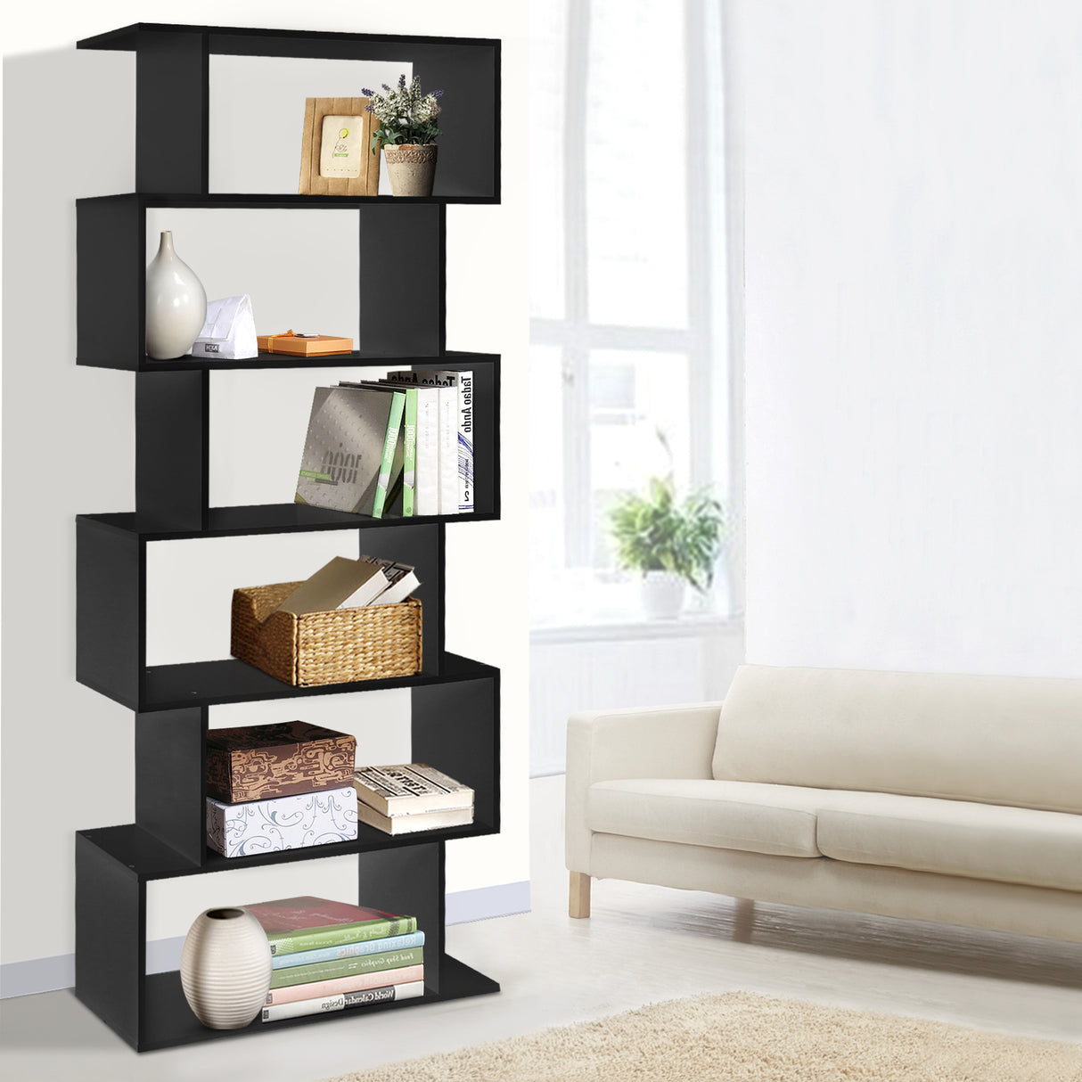 Hackney 6 Tier Display Shelf, Black
